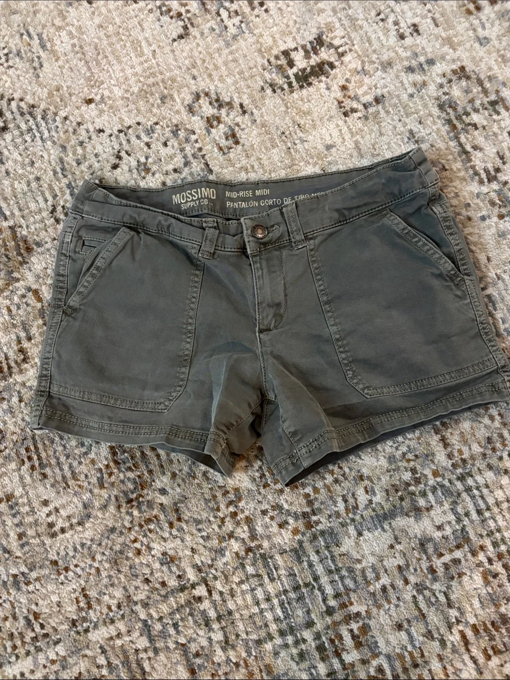 Mossimo Supply Co. Olive Green Mid-Rise Women's Shorts